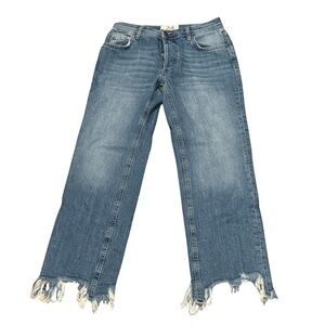 Free People We The Free Maggie Mid Rise Straight Leg Jeans Size 24